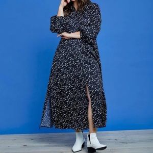 Refinery 29 x Eloquii Maxi Shirtdress with Slits - 20